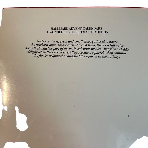 Vintage Hallmark Advent Calendar Christmas Card Envelope Look-and-Find‎ 8” x 11” - Picture 7 of 8